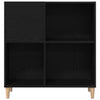 Pladeskab med hylde Sort eg 84.5 x 38 x 89 cm Konstrueret træ