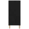 Pladeskab med hylde Sort eg 84.5 x 38 x 89 cm Konstrueret træ