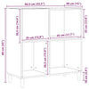 Pladeskab med hylde Sort eg 84.5 x 38 x 89 cm Konstrueret træ