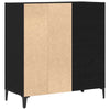 Pladeskab med hylde Sort eg 84.5 x 38 x 89 cm Konstrueret træ