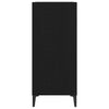Pladeskab med hylde Sort eg 84.5 x 38 x 89 cm Konstrueret træ