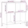 Pladeskab med hylde Sort eg 84.5 x 38 x 89 cm Konstrueret træ