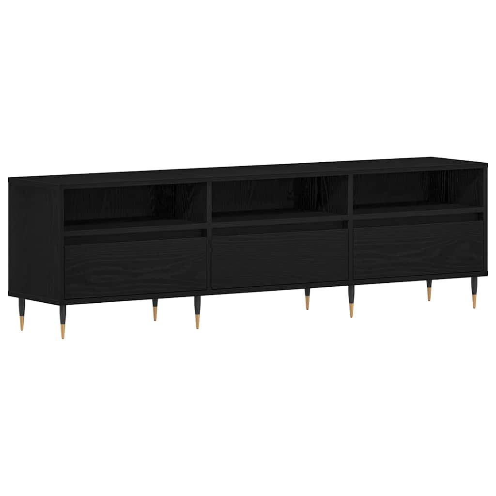 TV-skab Sort eg 150 x 30 x 44.5 cm Konstrueret træ
