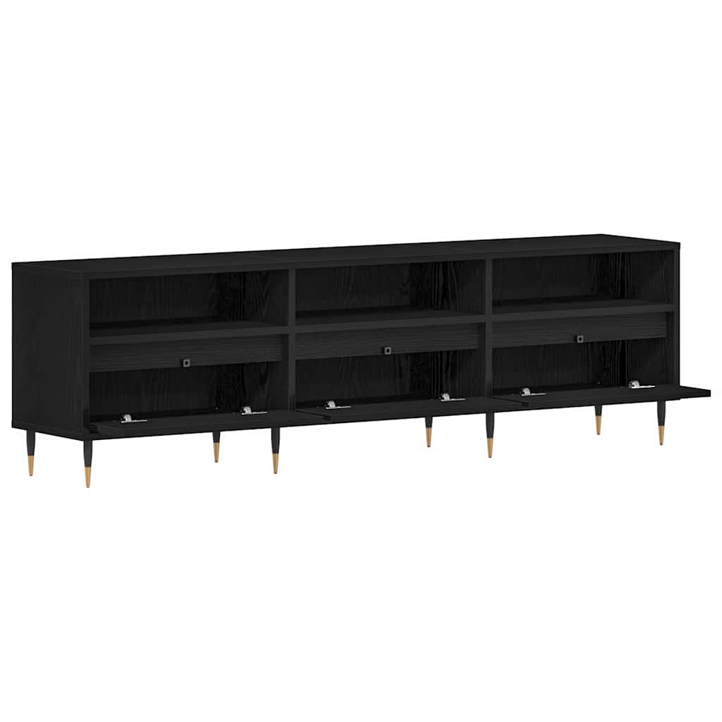 TV-skab Sort eg 150 x 30 x 44.5 cm Konstrueret træ