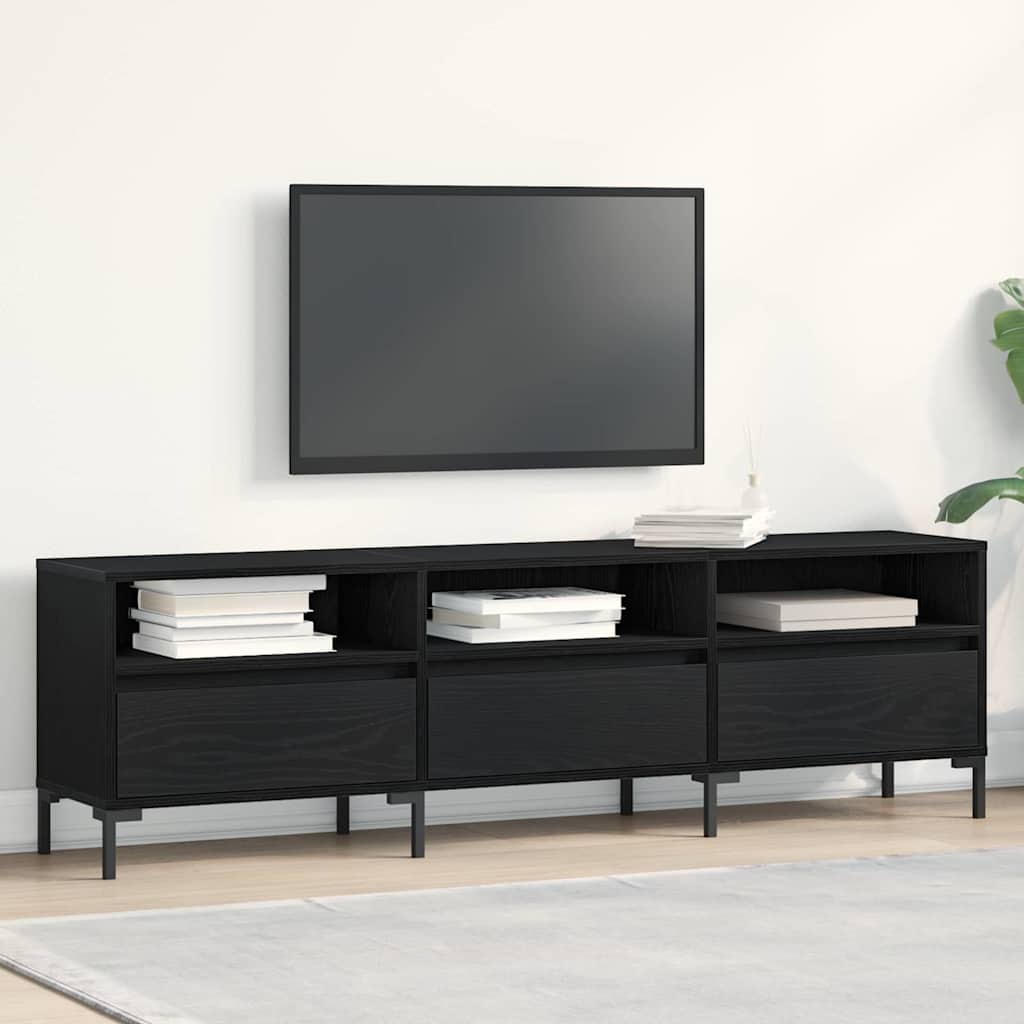 TV-skab Sort eg 150 x 30 x 44.5 cm Konstrueret træ