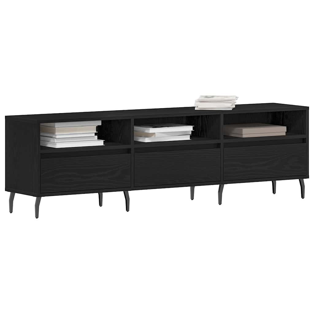 TV-skab Sort eg 150 x 30 x 44.5 cm Konstrueret træ