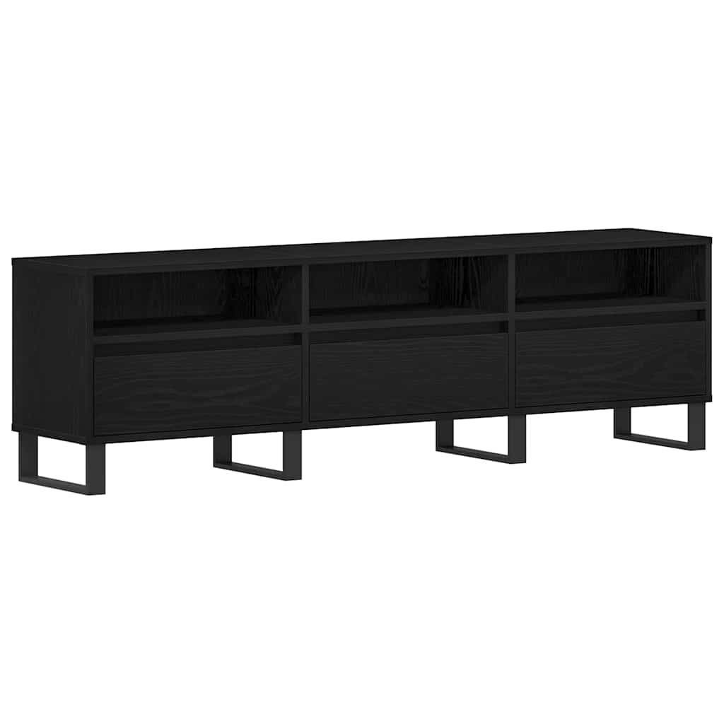 TV-skab Sort eg 150 x 30 x 44.5 cm Konstrueret træ