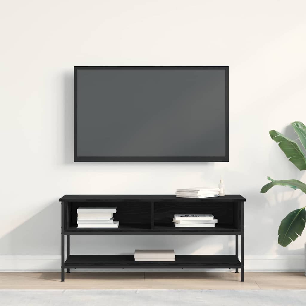 TV-skab Sort eg 100 x 35 x 45 cm Konstrueret træ