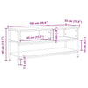 TV-skab Sort eg 100 x 35 x 45 cm Konstrueret træ