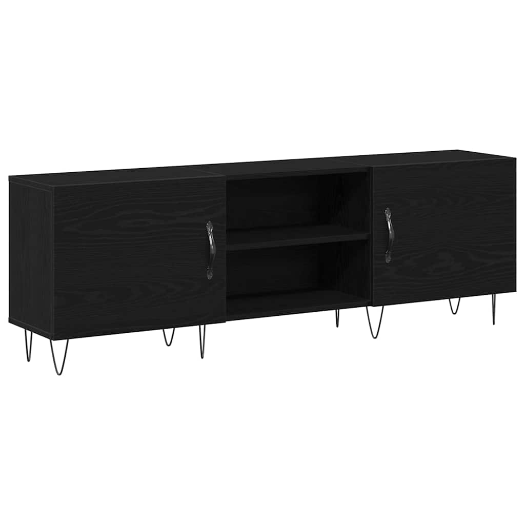 TV-skab Sort eg 150 x 30 x 50 cm Konstrueret træ