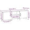 TV-skab Sort eg 150 x 30 x 50 cm Konstrueret træ
