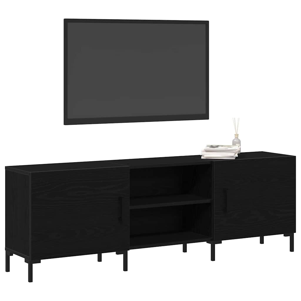 TV-skab Sort eg 150 x 30 x 50 cm Konstrueret træ