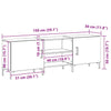 TV-skab Sort eg 150 x 30 x 50 cm Konstrueret træ