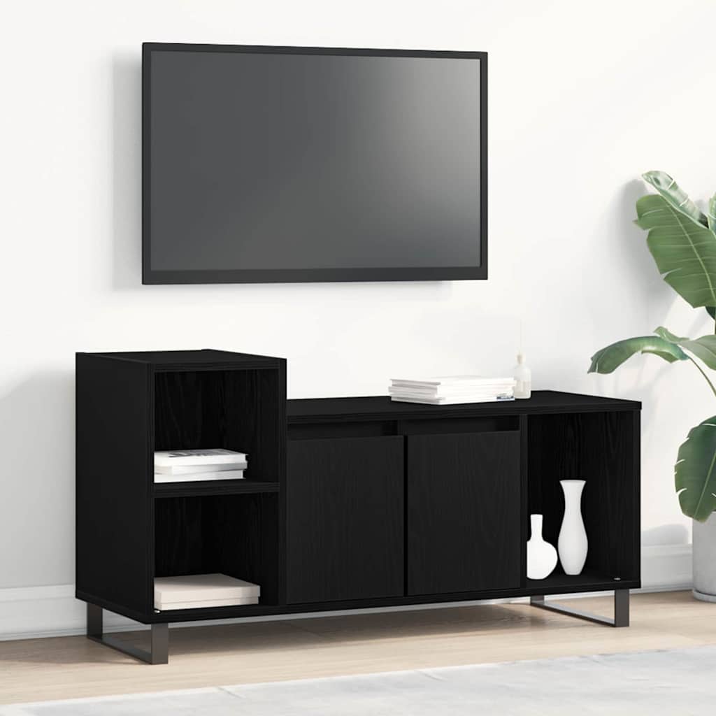 TV-skab Sort eg 100 x 35 x 55 cm Konstrueret træ