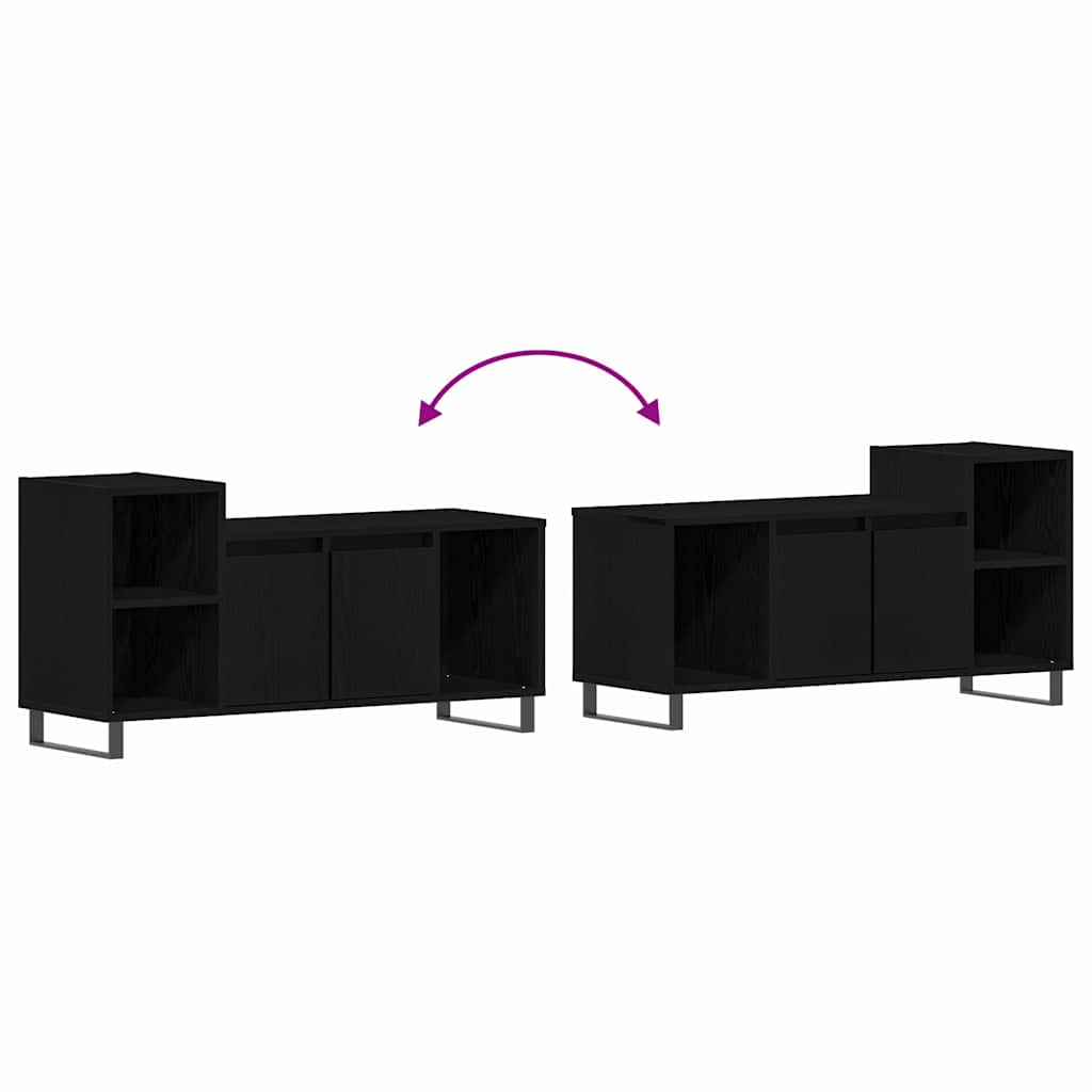 TV-skab Sort eg 100 x 35 x 55 cm Konstrueret træ