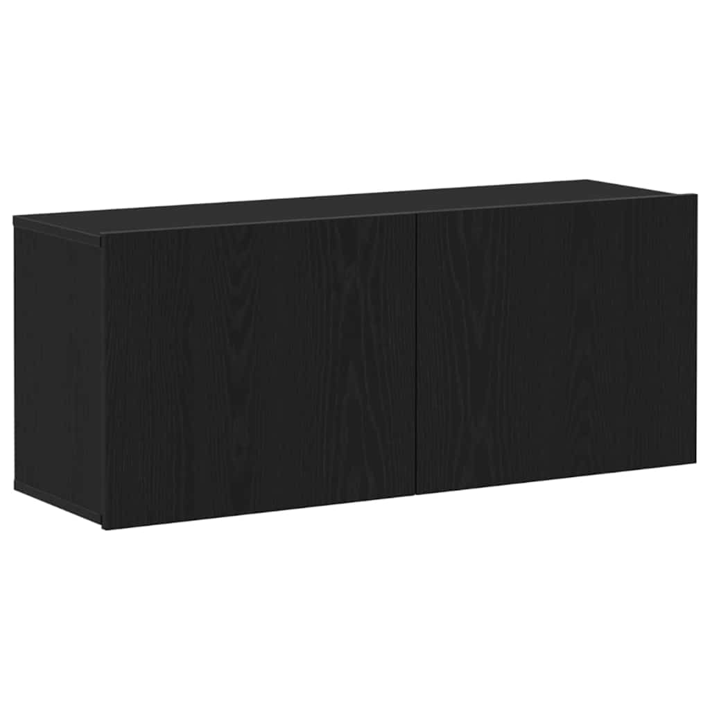TV-skab Vægmonteret Sort eg 100 x 30 x 41 cm Konstrueret træ