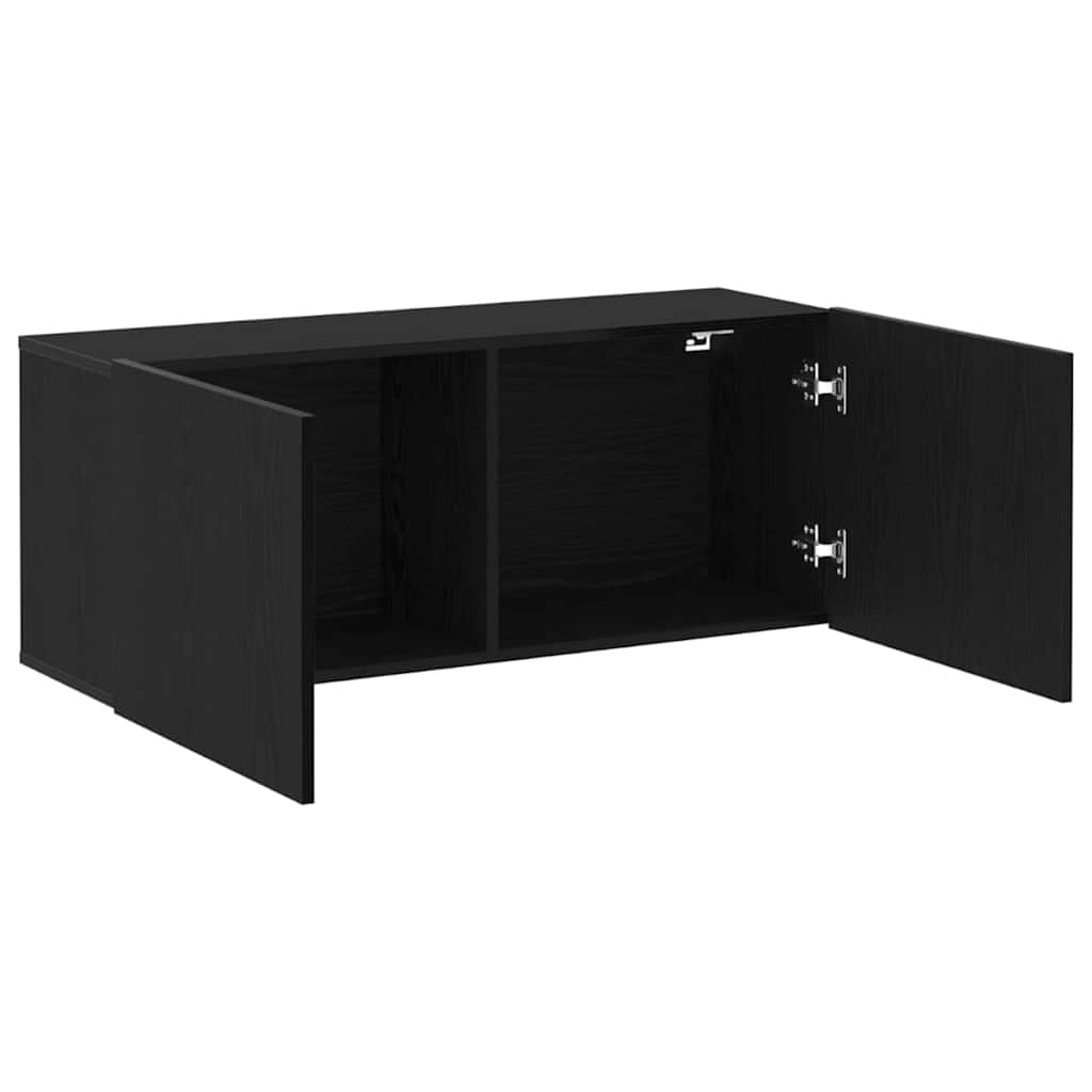 TV-skab Vægmonteret Sort eg 100 x 30 x 41 cm Konstrueret træ