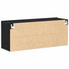 TV-skab Vægmonteret Sort eg 100 x 30 x 41 cm Konstrueret træ