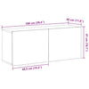TV-skab Vægmonteret Sort eg 100 x 30 x 41 cm Konstrueret træ