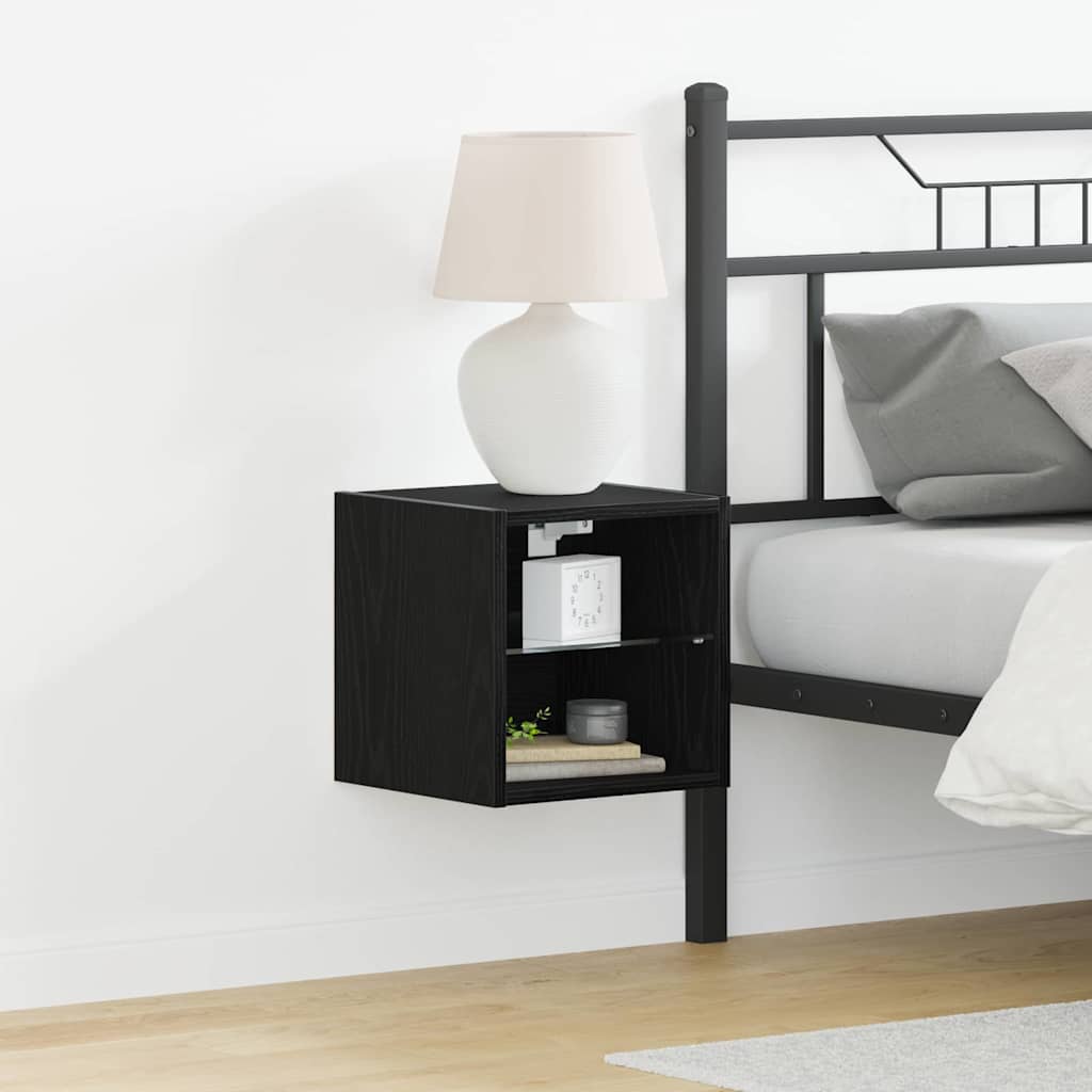 TV-skab 2 pcs Sort 30 x 28.5 x 30 cm Konstrueret træ