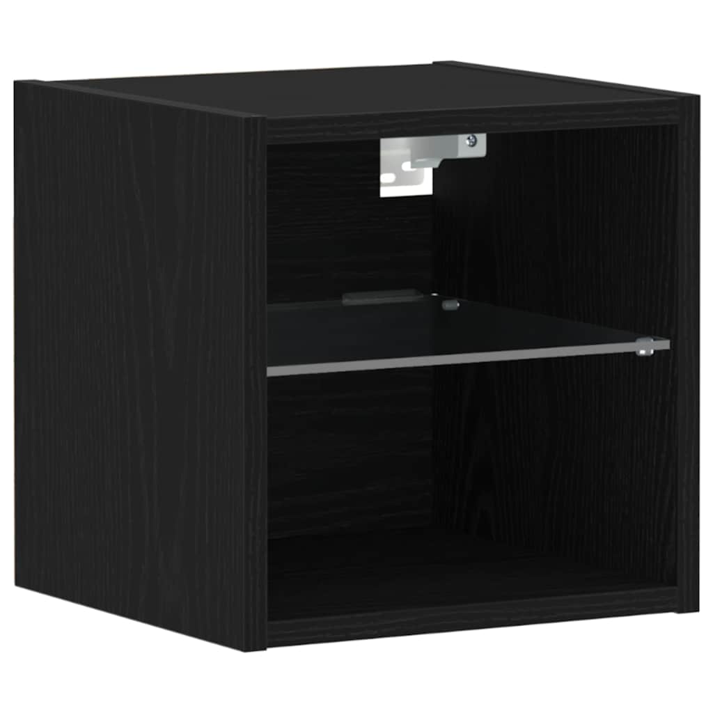 TV-skab 2 pcs Sort 30 x 28.5 x 30 cm Konstrueret træ