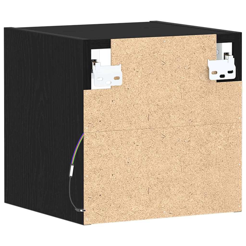 TV-skab 2 pcs Sort 30 x 28.5 x 30 cm Konstrueret træ