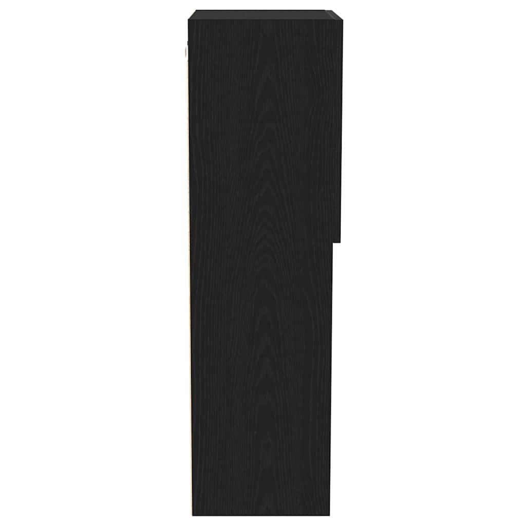 TV-skab Vægmonteret Sort eg 40.5 x 30 x 102 cm Konstrueret træ
