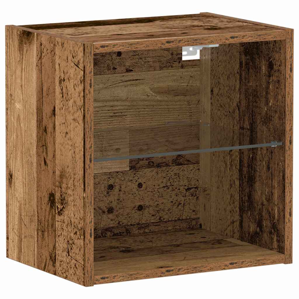 Svævende hylde med hylde Brun 40 x 28.5 x 40 cm Konstrueret træ