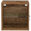 Svævende hylde med hylde Brun 40 x 28.5 x 40 cm Konstrueret træ