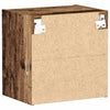 Svævende hylde 2 pcs Brun 40 x 28.5 x 40 cm Konstrueret træ