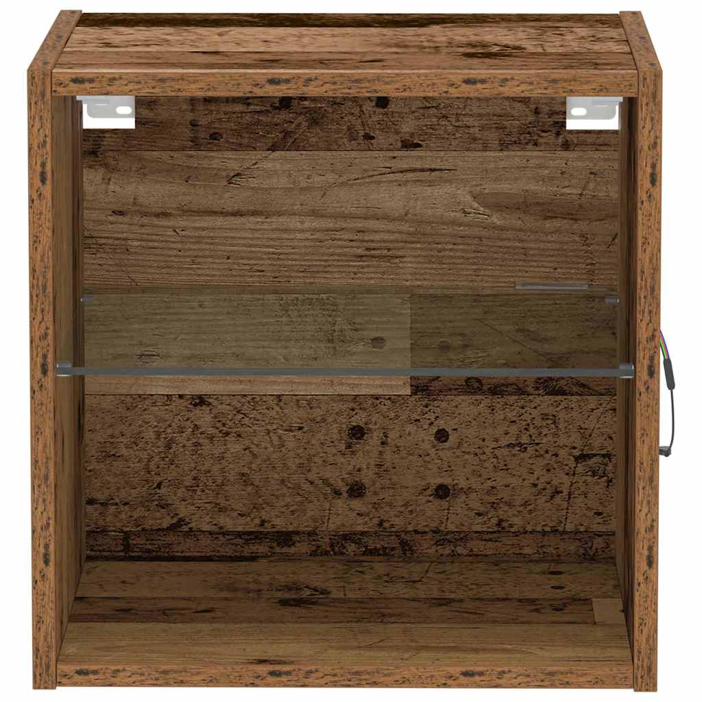 Svævende hylde 2 pcs Brun 40 x 28.5 x 40 cm Konstrueret træ