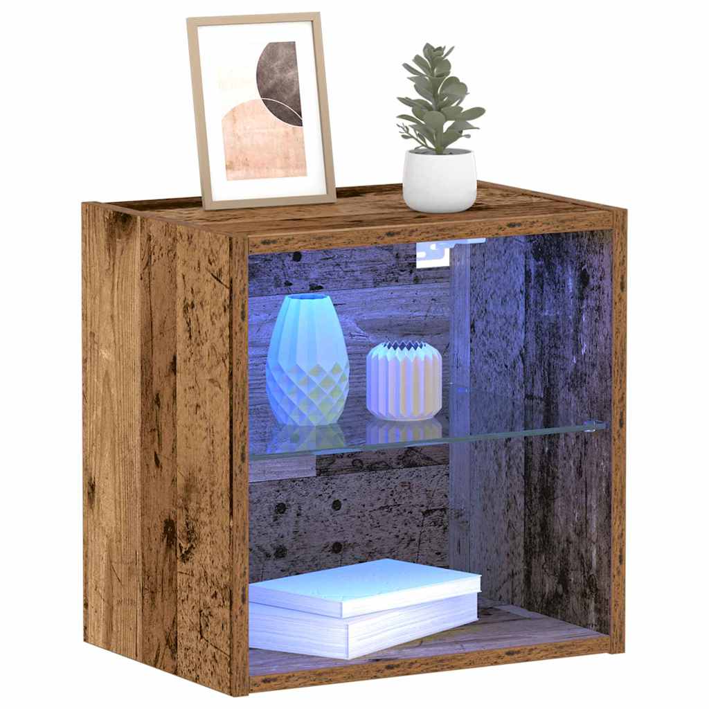 Svævende hylde 2 pcs Brun 40 x 28.5 x 40 cm Konstrueret træ