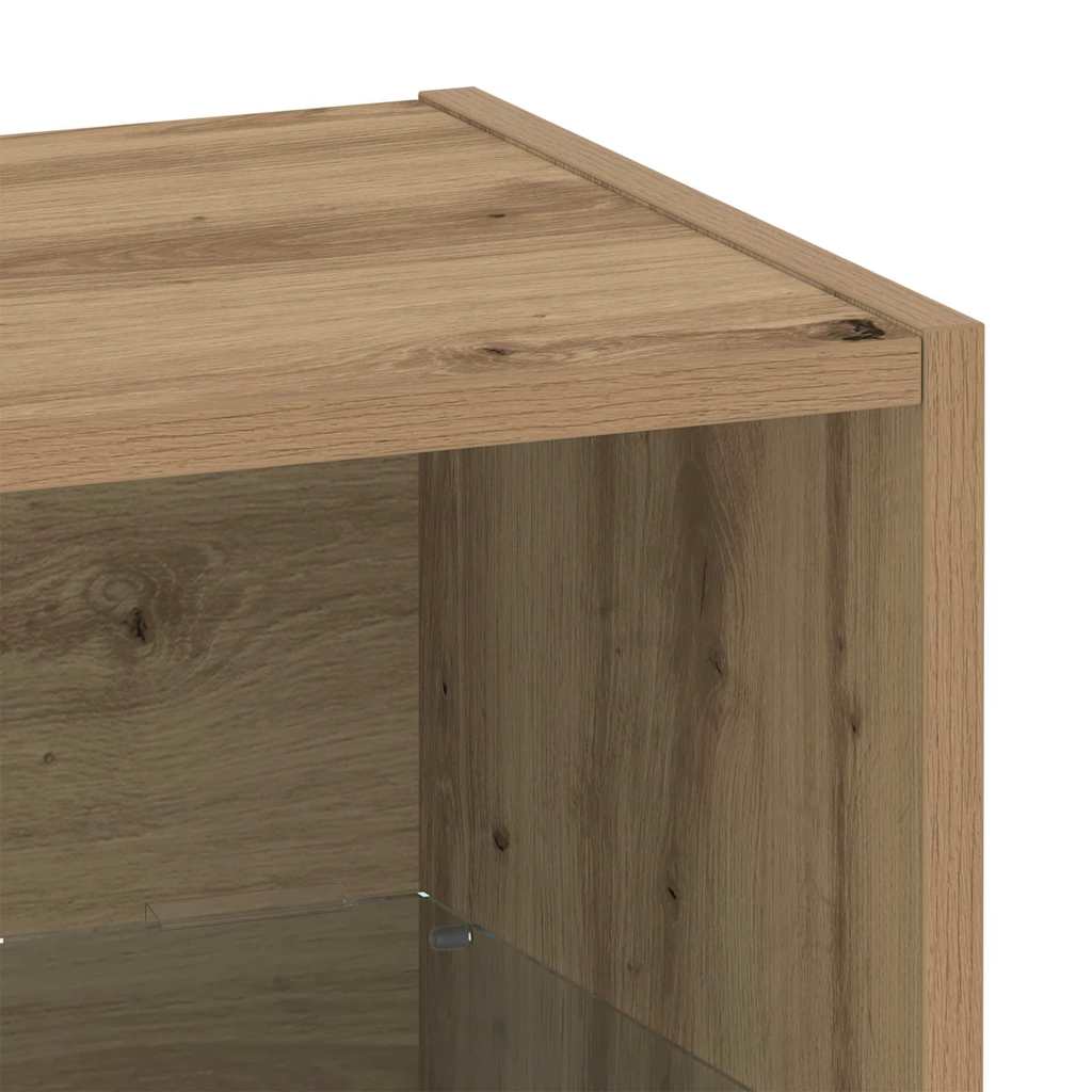 Svævende hylde 2 pcs Brun 40 x 28.5 x 40 cm Konstrueret træ