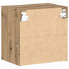 Svævende hylde 2 pcs Brun 40 x 28.5 x 40 cm Konstrueret træ
