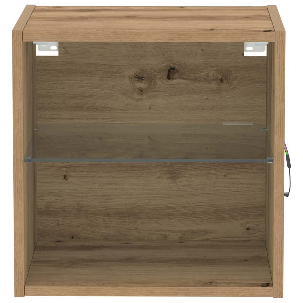 Svævende hylde 2 pcs Brun 40 x 28.5 x 40 cm Konstrueret træ