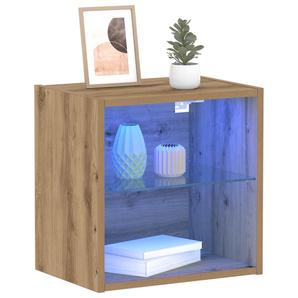 Svævende hylde 2 pcs Brun 40 x 28.5 x 40 cm Konstrueret træ