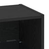 Svævende hylde 2 pcs Sort 40 x 28.5 x 40 cm Konstrueret træ