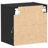 Svævende hylde 2 pcs Sort 40 x 28.5 x 40 cm Konstrueret træ