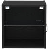 Svævende hylde 2 pcs Sort 40 x 28.5 x 40 cm Konstrueret træ