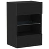 TV-skab 2 pcs Sort 40 x 30 x 60.5 cm Konstrueret træ