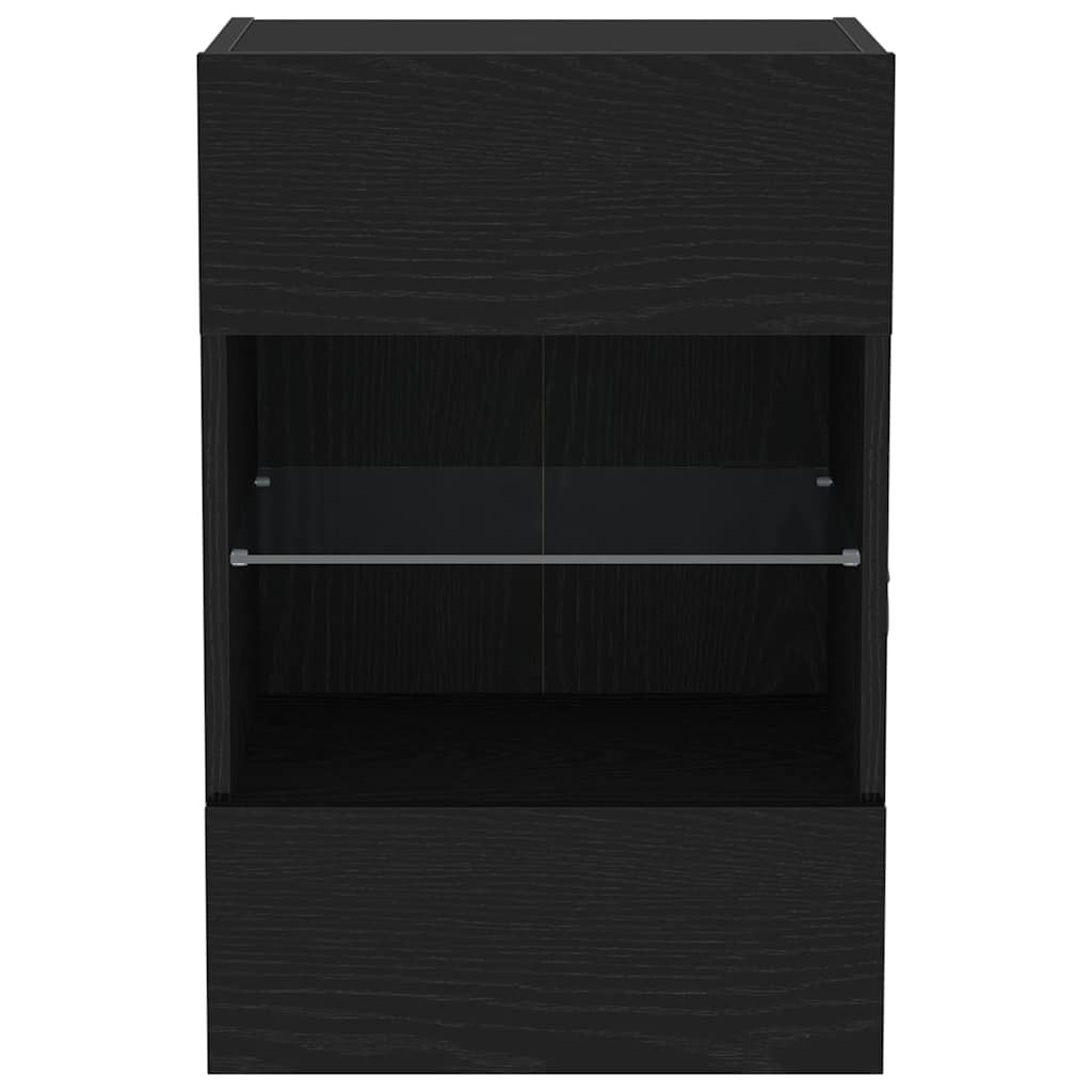 TV-skab 2 pcs Sort 40 x 30 x 60.5 cm Konstrueret træ