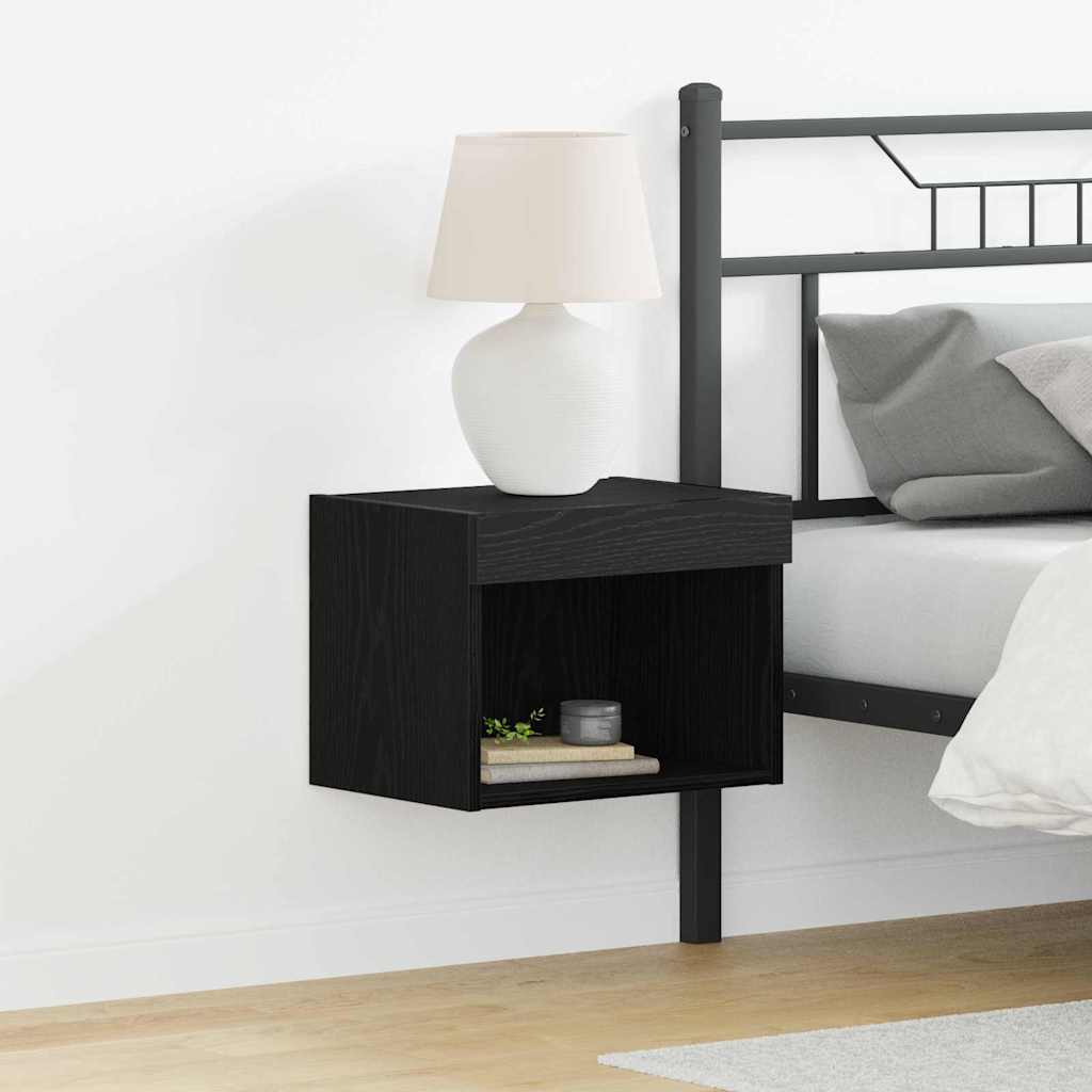 TV-skab Vægmonteret Sort eg 40 x 30 x 30 cm Konstrueret træ