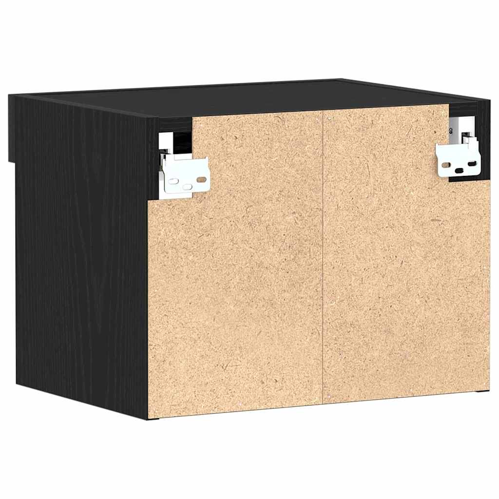 TV-skab Vægmonteret Sort eg 40 x 30 x 30 cm Konstrueret træ