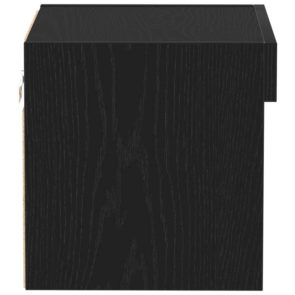TV-skab Vægmonteret Sort eg 40 x 30 x 30 cm Konstrueret træ