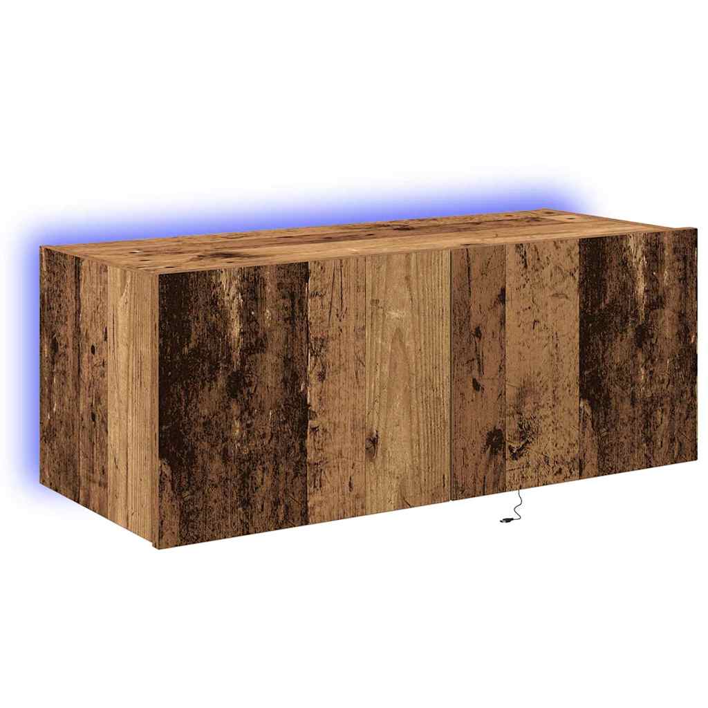 TV vægskab Gammelt træ 80 x 35 x 31 cm Konstrueret træ
