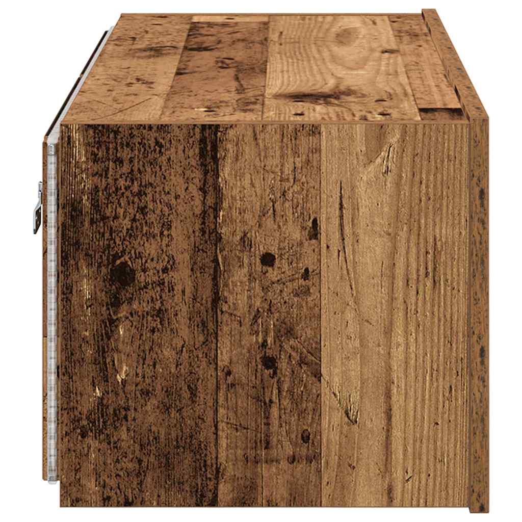TV vægskab Gammelt træ 80 x 35 x 31 cm Konstrueret træ