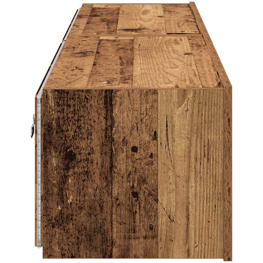 TV vægskab Gammelt træ 80 x 35 x 31 cm Konstrueret træ