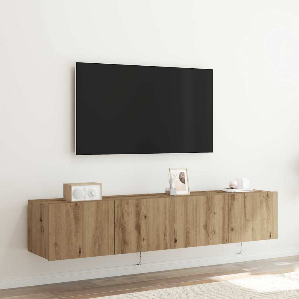 TV vægskab artisan eg 80 x 35 x 31 cm Konstrueret træ