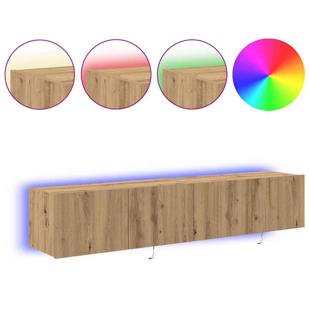 TV vægskab artisan eg 80 x 35 x 31 cm Konstrueret træ