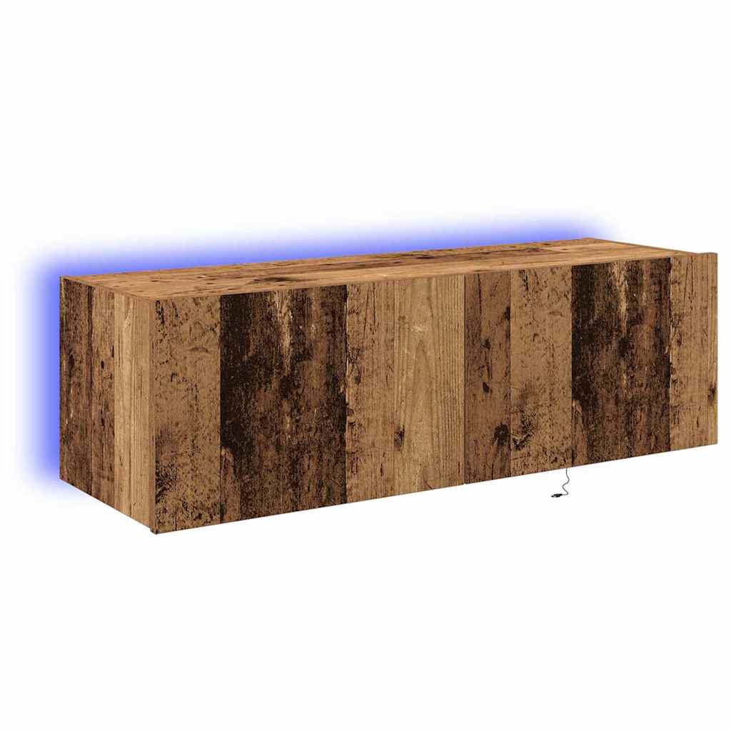 TV vægskab Gammelt træ 100 x 35 x 31 cm Konstrueret træ